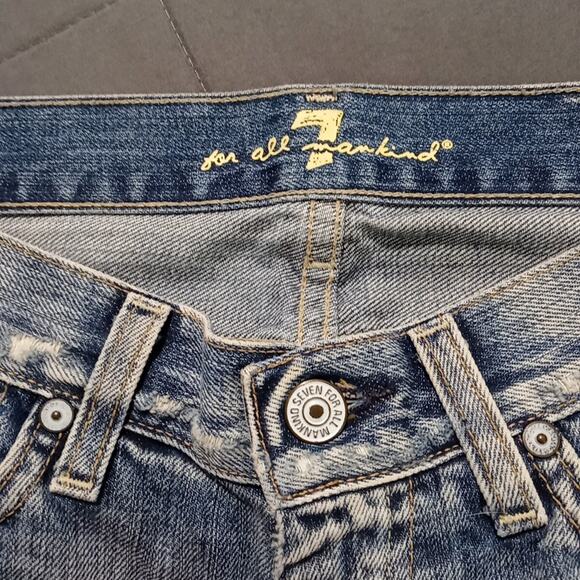 7 for All Mankind DOJO Capri Beyond Baggy Jhorts Shorts Women 25 30x13 Y2k 2000s - Picture 9 of 16